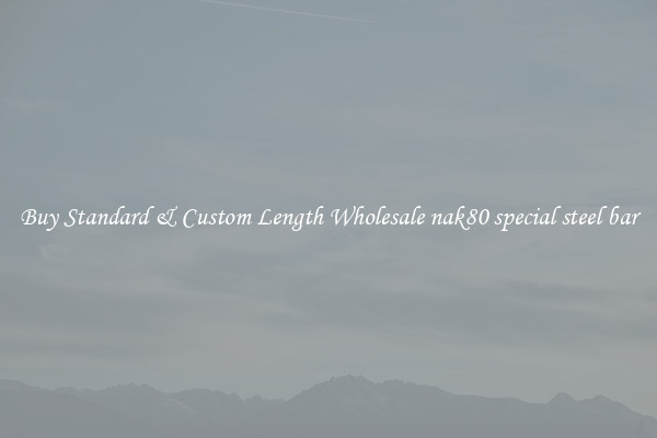 Buy Standard & Custom Length Wholesale nak80 special steel bar
