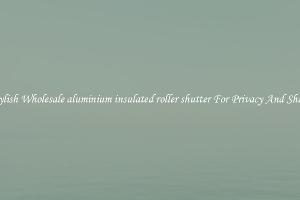 Stylish Wholesale aluminium insulated roller shutter For Privacy And Shade