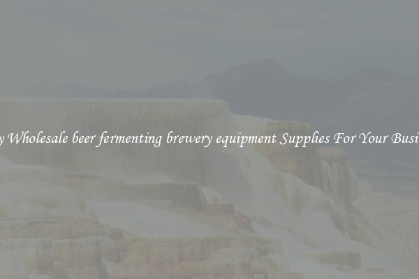 Buy Wholesale beer fermenting brewery equipment Supplies For Your Business