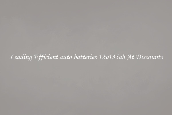 Leading Efficient auto batteries 12v135ah At Discounts