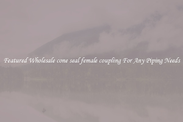 Featured Wholesale cone seal female coupling For Any Piping Needs