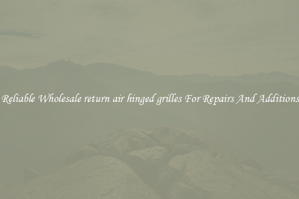 Reliable Wholesale return air hinged grilles For Repairs And Additions