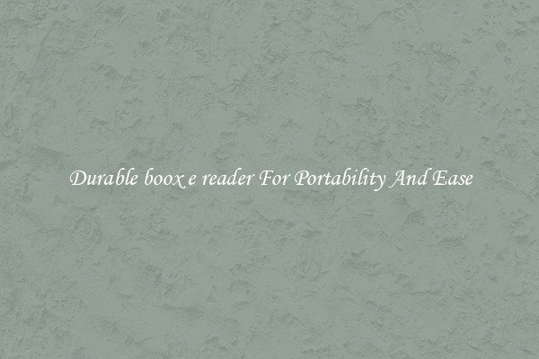 Durable boox e reader For Portability And Ease