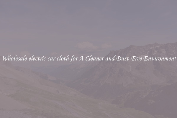Wholesale electric car cloth for A Cleaner and Dust-Free Environment